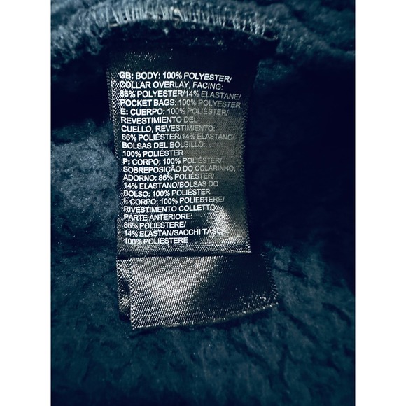 The North Face Mens XXL Sherpa Fleece Jacket Slate Blue Full Zip Mo - Picture 6 of 8